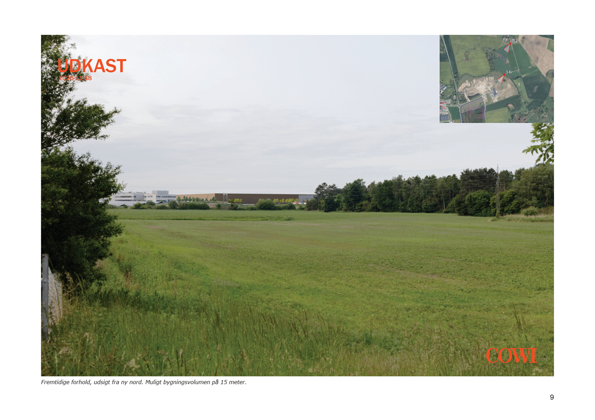 Visualisering af projektet fra udkanten af Sundbylille