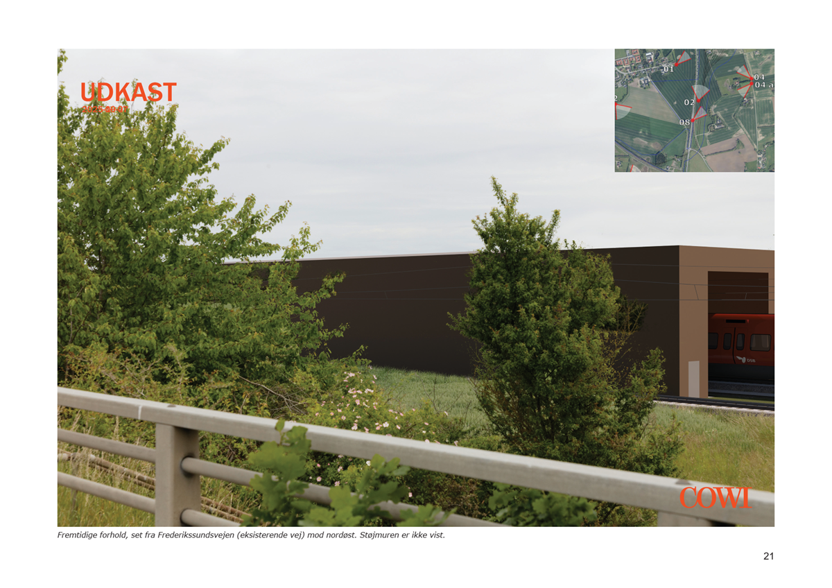 Visualisering af projektet fra Frederikssundsvej set mod nordvest